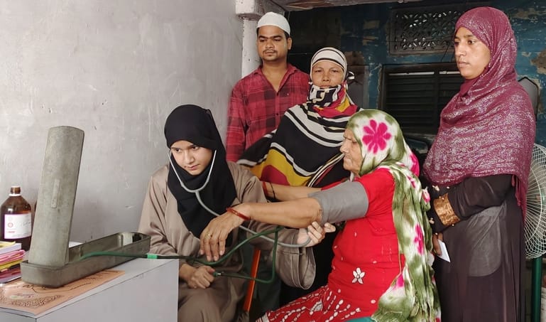 28 patients were seen in the free health camp