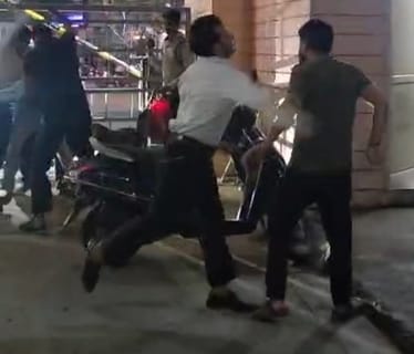 Security guards beat up a young man over an entry sticker; video goes viral