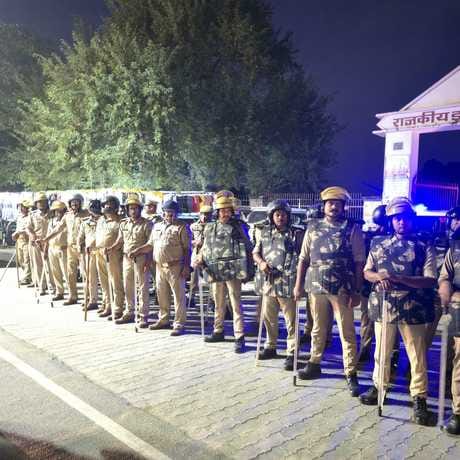Police conduct riot control drill