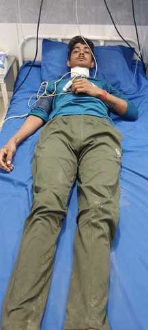 A young man was found injured along the Kard Bhaupur Road.