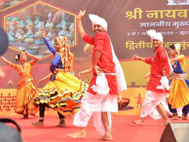 Film stars, singers, comedians and folk artists at the Surajkund Mela in Faridabad