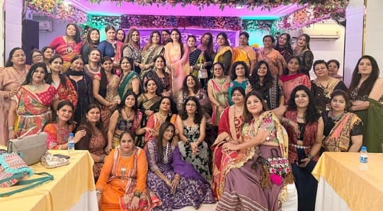 Women dressed in colorful costumes