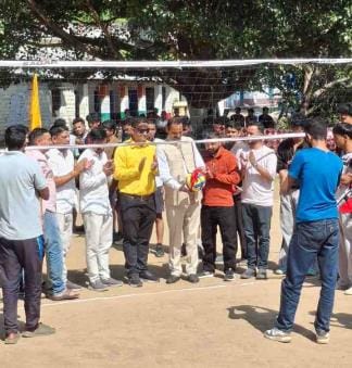 Bhatedi won the inaugural volleyball match in Gaurihat.