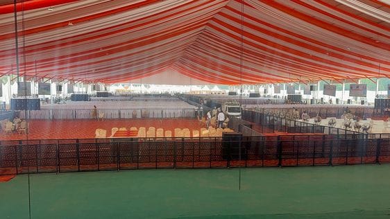 Dharamnagari ready to welcome Shah, drones banned