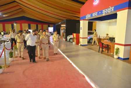 Union Home Minister Amit Shah will visit Kurukshetra for the fifth time today, tight security arrangements have been made.