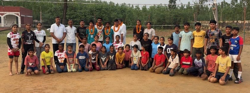 Yamunanagar won bronze medal in volleyball