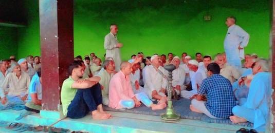 Villagers' meeting in Chur, Bhakiyu district president accused of being an outsider