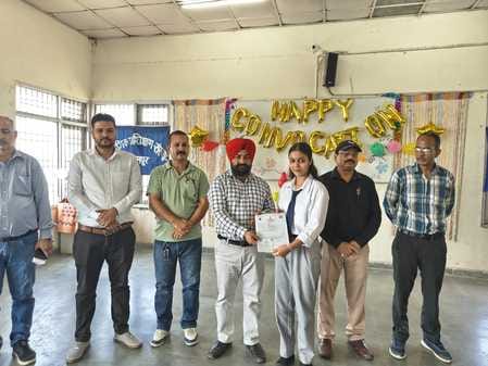 Sanjana topped the stenography exam with 98.50 marks.