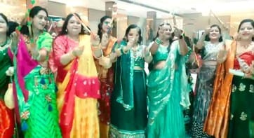 Women and children showed enthusiasm in Garba