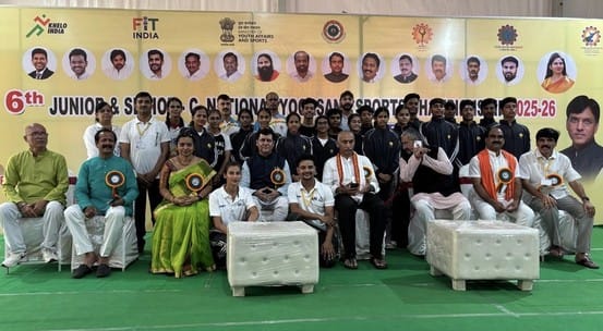 Haryana team won 7 medals in National Yogasana competition