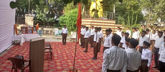 RSS volunteers conducted a march