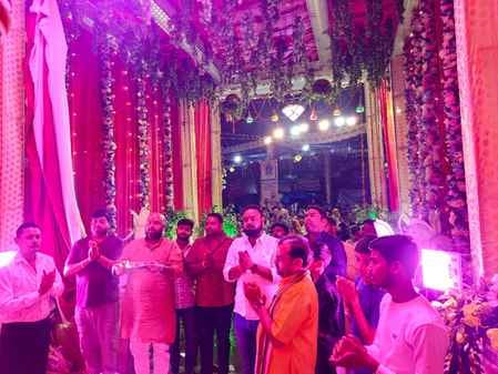 Grand worship of Maa Durga, distribution of Mahaprasad