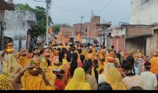 Establishment of the idol by taking out the Kalash Yatra