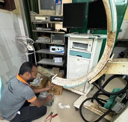 C-arm machine is out of order, bone surgery has not been performed for 11 days