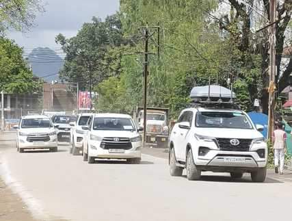 मैहर पहुंचे मोहन भागवत।