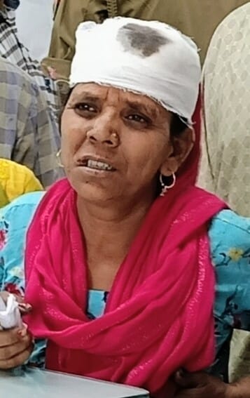 Entered the house, beat and injured