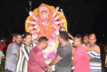 Immersion of the goddess idol with cultural events
