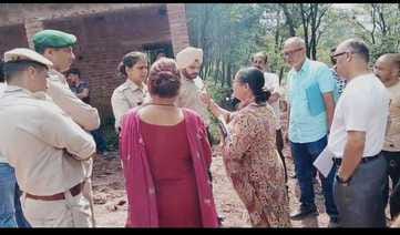 Forest department halts construction of Panchayat Bhawan, villagers angry