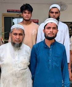 Four accused who made the audio of the procession viral on social media were sent to jail.