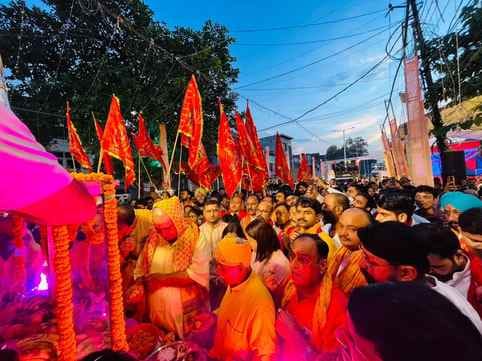 Punjabi Gatka and Ganga Aarti delight devotees during Jyoti Yatra