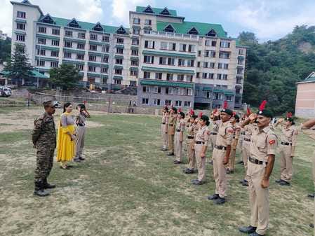 Dharampur College organizes trials for NCC