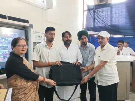 ITI state toppers Rahul Dhiman and Saurav were honored.