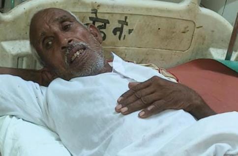 An elderly man who went to see his farm was attacked by a wolf.