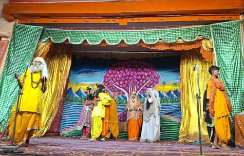 Rama did not return from the forest despite requests, but Bharata returned with his sandals.
