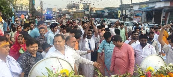 Lord Jagannath Rath Yatra was taken out after the completion of Shrimad Bhagwat Katha.