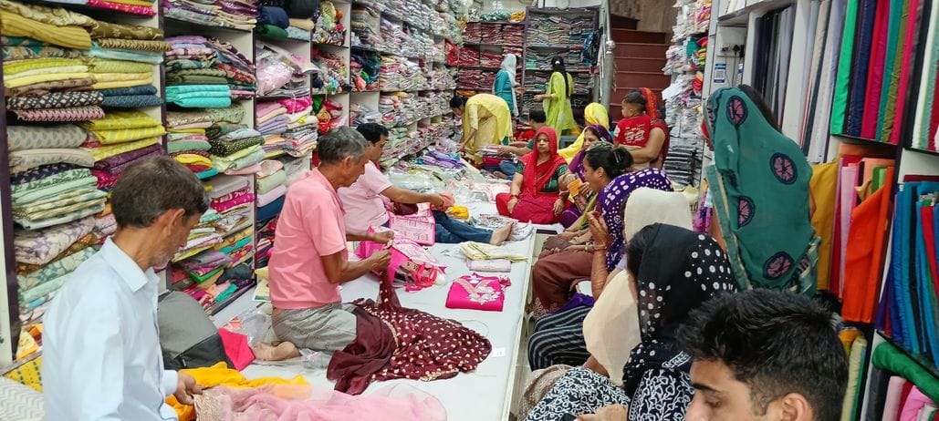 Crowds started increasing in clothing showrooms due to Dhanteras and weddings.
