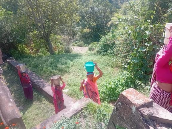 In Bhatkot, water was dripping from the taps on the third day except for two days.