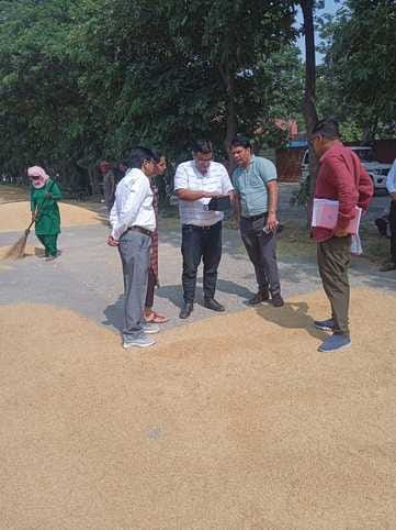 A heap was tested four times, with varying moisture levels.