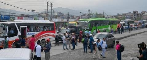 Landslide on Pokhara road, all exit routes closed