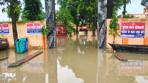 More than eight neighborhoods in the city are waterlogged, with connecting roads cut off at two locations.