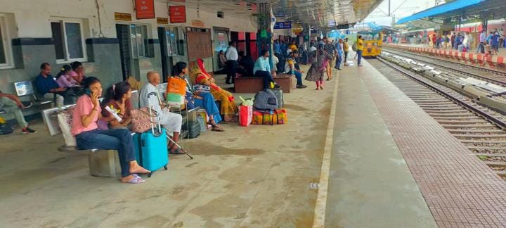 Trains remained stranded at the station for hours... food and water were scarce.