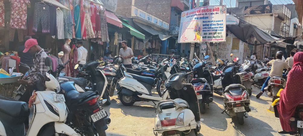 The market is devastated by traffic jams during festivals.