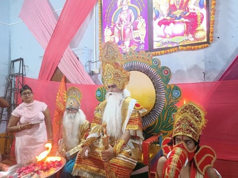 Procession taken out on the birth anniversary of Maharaja Agrasen