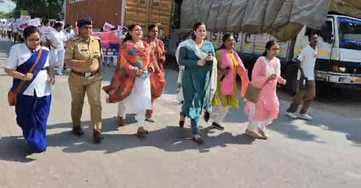 Crowds gathered at Run for Women Empowerment, women took charge of empowerment