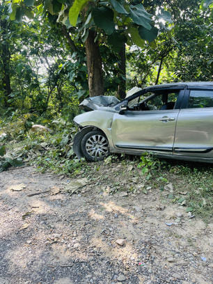 Car collides with tree in Ramnagar, two seriously injured