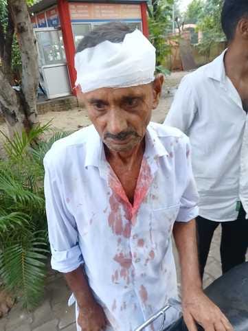 Elderly man injured with sharp weapon
