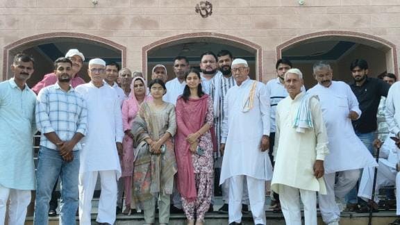 Newly elected President of Miranda House College, Priyanka Ghanghas was welcomed in Dhanana village.