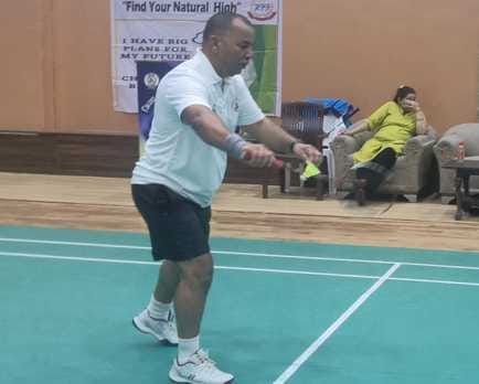 District level police badminton competition organized at Indoor Stadium Hamirpur