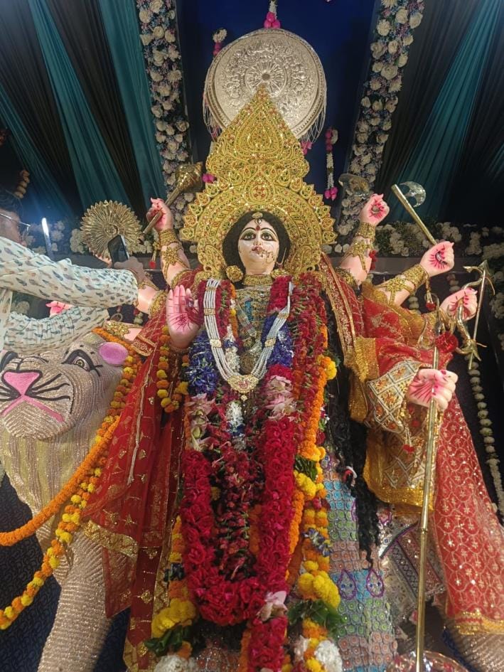Pilgrimage sites are being visited in Durga Puja pandals, with devotees thronging the area.