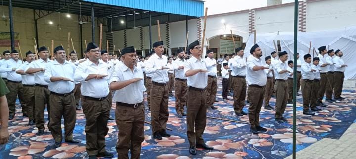 RSS organises 100-year march in the city, stresses on social harmony