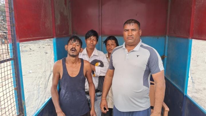 Water police saved the life of a devotee who drowned in the river.