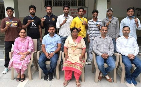 The winning team of Kho-Kho competition was honored.