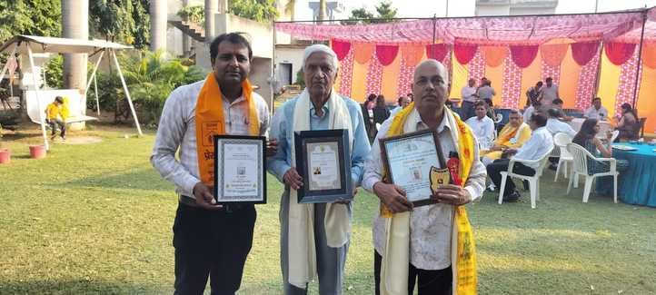 Three litterateurs from Kaithal honoured in Dharamnagari