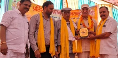 Retired Surendra Verma honored for social work