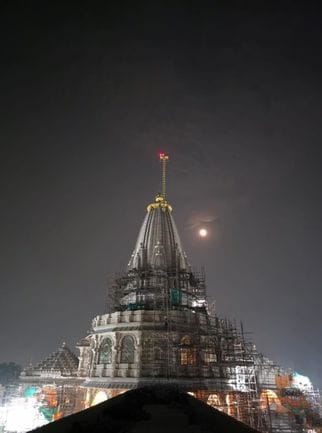 A 21-feet high religious flag will fly on the top of the Ram temple