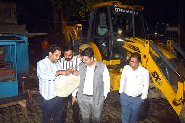 Saw machine operating on cemetery land sealed